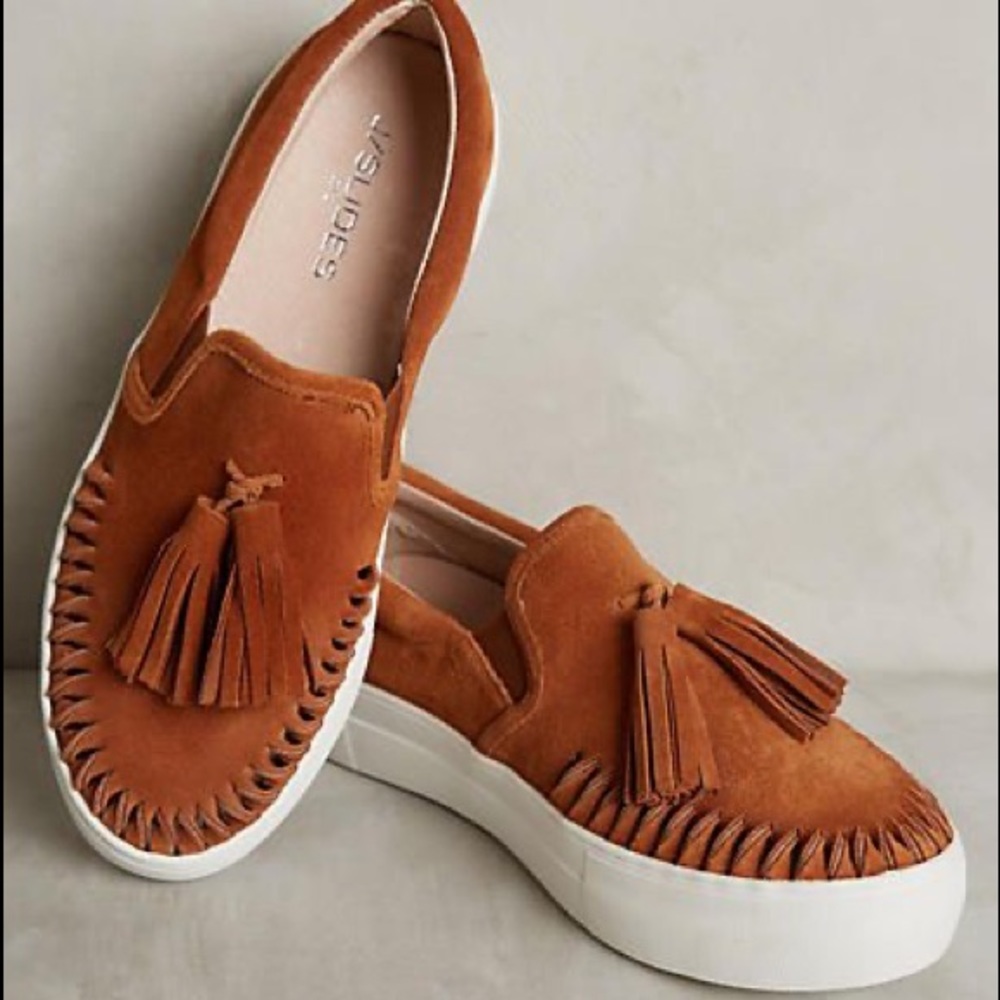 J/SLIDES Brown Tassel Sneakers